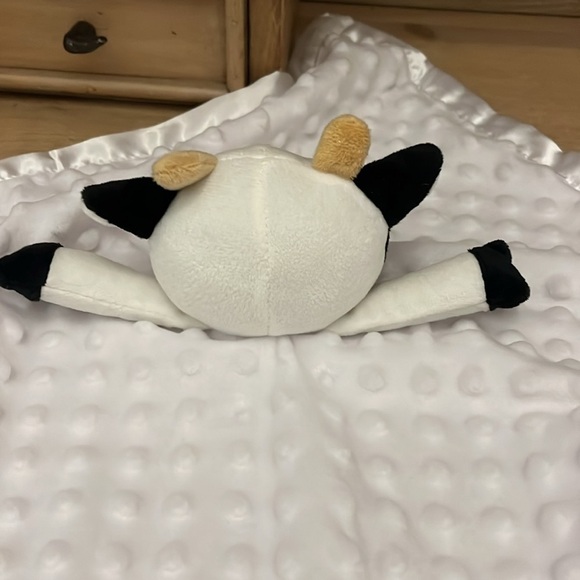 Cow Lovey Security Blanket Baby Pro Goleem Satin Trim Nubby - Picture 9 of 9